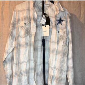 NOT AVAIL NFL Dallas Cowboys Plaid Button Up Size XL New w Tags